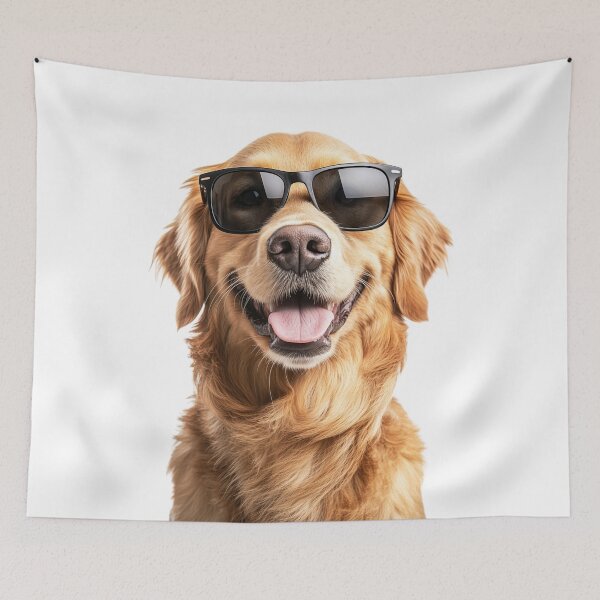Item preview, Funny cool Golden Retriever Dog wearing sunglasses designed and sold by LazyOwlStore.