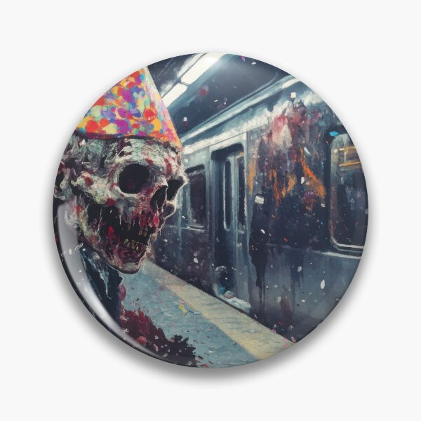 Item preview, NYC Subway Zombie's Spooky Party Hat Bash designed and sold by PiranhaEatFashion.