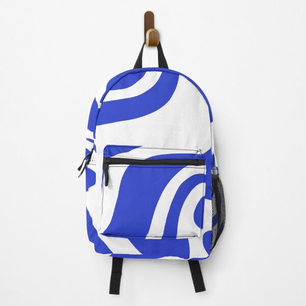 Item preview, Retro Liquid Swirl Contemporary Abstract Pattern 2 in Cobalt Blue and White designed and sold by kierkegaard.
