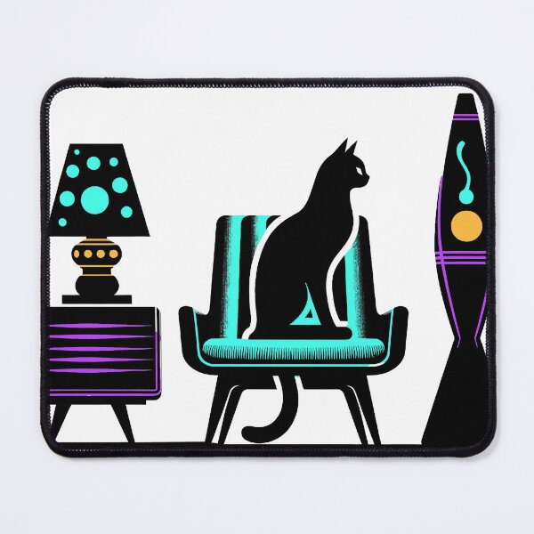 Item preview, atomic, Abstract Black Cat 1970s Kitty, Kitten MCM Style Atomic Lava Lamp 1960 Art Deco, Colorful 1950 designed and sold by TheTimeTaxi.