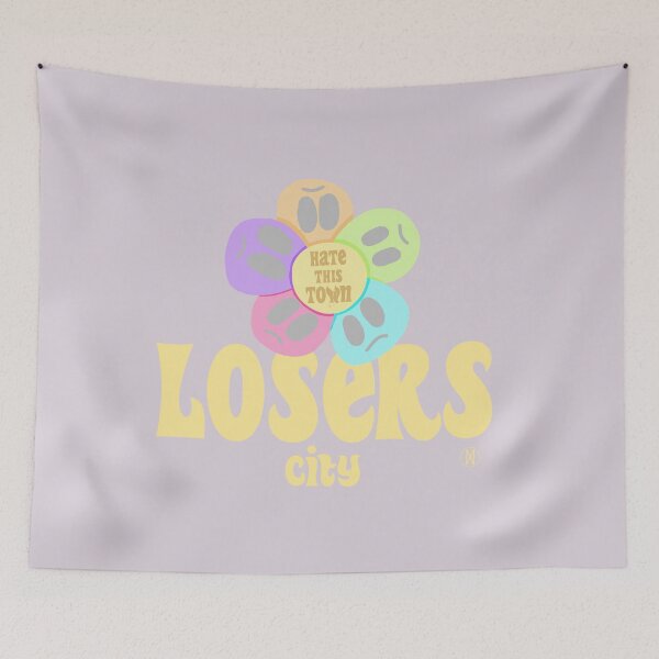 Item preview, Depressed Flower Losers city hate this town hoodie designed and sold by petiteToulon.