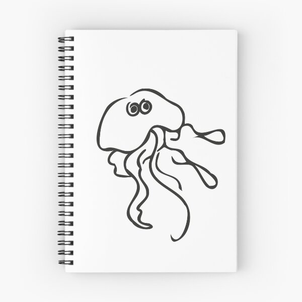 Item preview, sketch of a cute jellyfish in cartoon style designed and sold by alina-k-design.