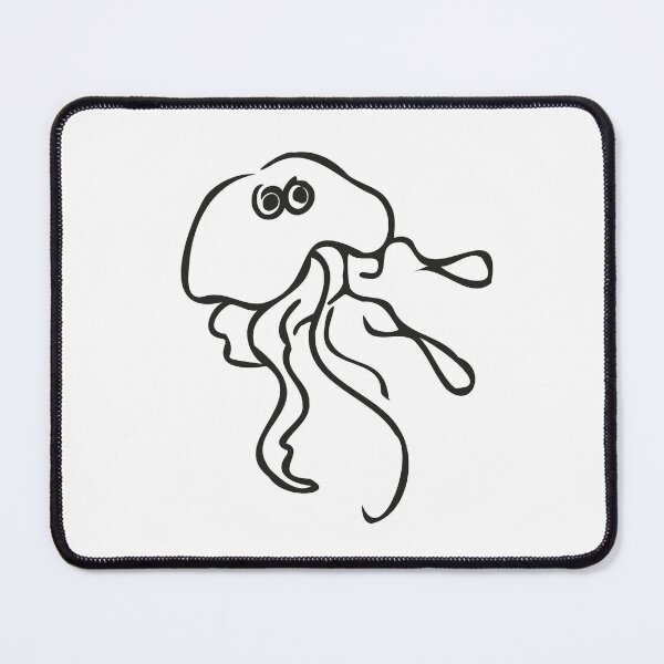 Item preview, sketch of a cute jellyfish in cartoon style designed and sold by alina-k-design.
