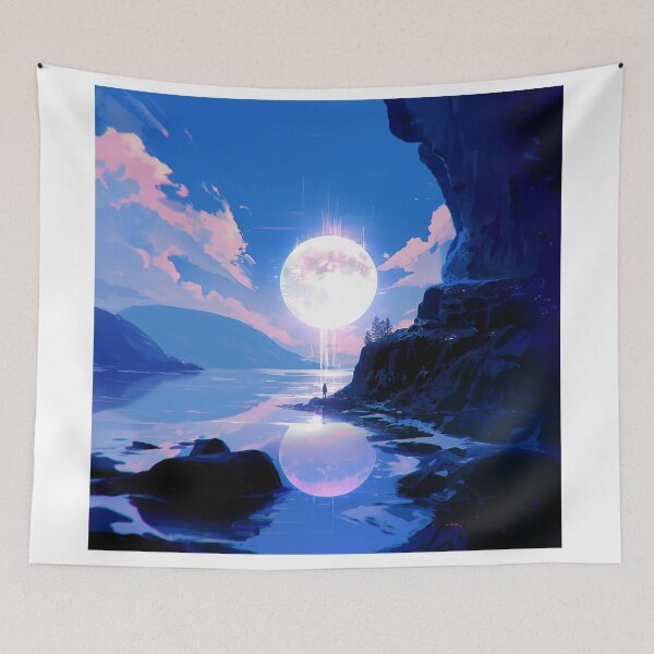 Item preview, Adventurer Silhouette Against Majestic Moon designed and sold by Christian Weiss.