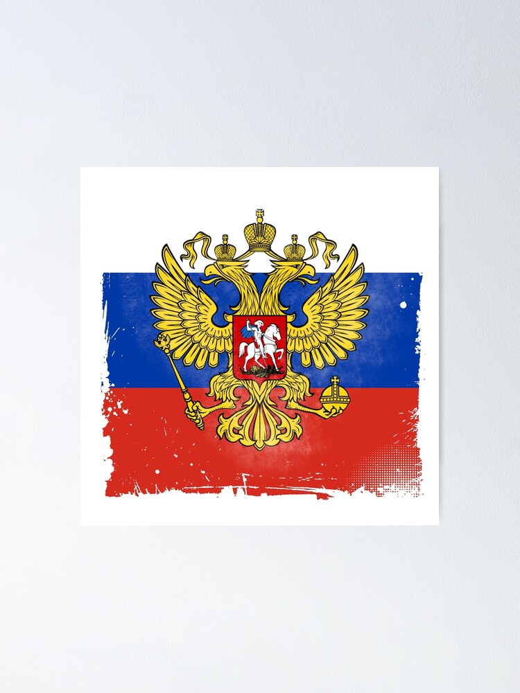 Russia Russian Tricolour National Flag Symbol Of Pride Poster By Ice Tees Redbubble