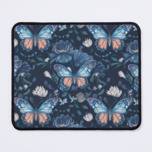 Item preview, Butterflies Midnight Garden Lotus Jasmine Flowers Mystic Design designed and sold by Kia Blaze.