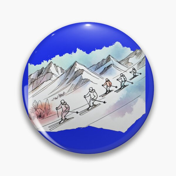 Item preview, Gangwon Winter Olympic Ski Slopes – Majestic Peaks and Graceful Skiers,  designed and sold by PaintMeWorld.