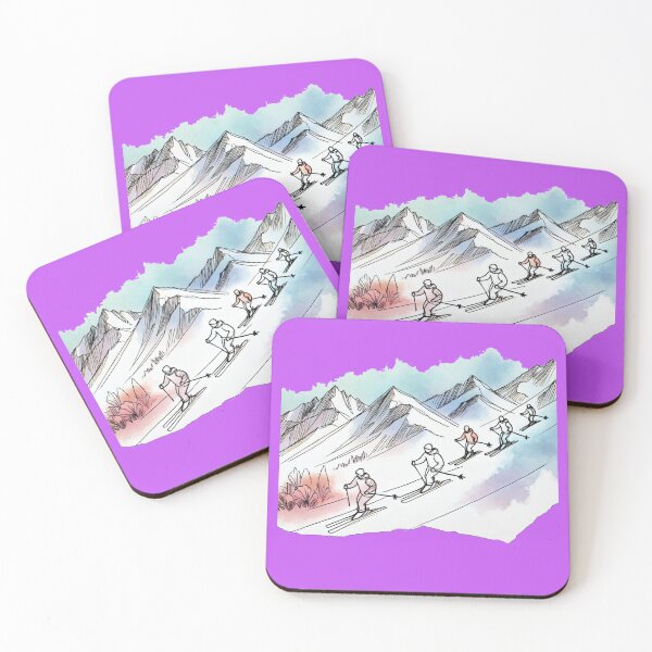 Item preview, Gangwon Winter Olympic Ski Slopes – Majestic Peaks and Graceful Skiers,  designed and sold by PaintMeWorld.