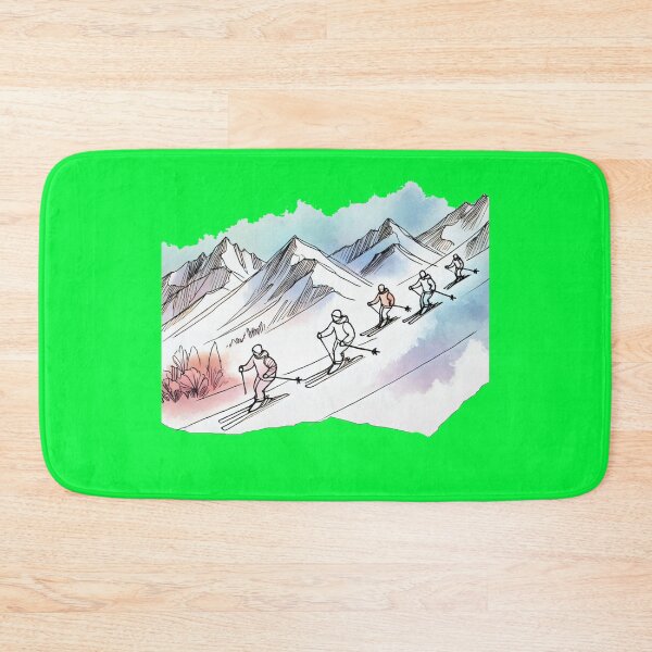 Item preview, Gangwon Winter Olympic Ski Slopes – Majestic Peaks and Graceful Skiers,  designed and sold by PaintMeWorld.