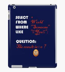 SQL Select of The life iPad Case/Skin