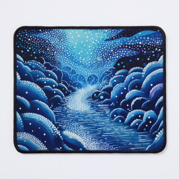 Item preview, Aboriginal Inspired Dot Art - Winter Waterfall designed and sold by GrinGalore.