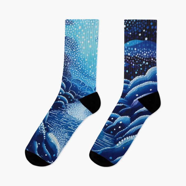 Item preview, Aboriginal Inspired Dot Art - Winter Waterfall designed and sold by GrinGalore.