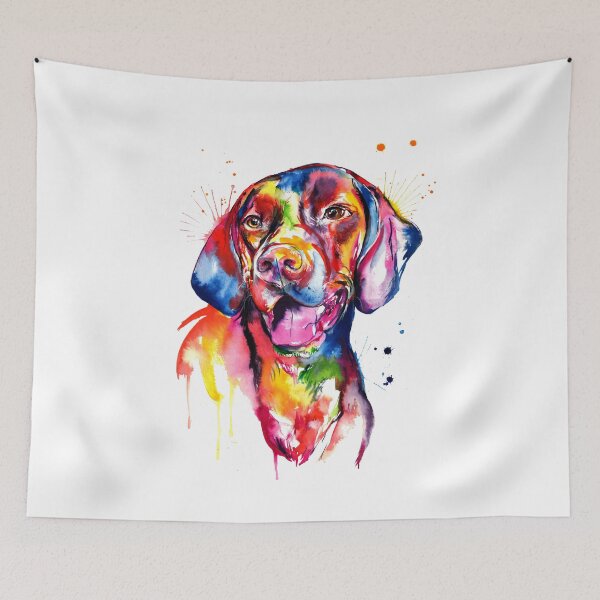 Item preview, Weimaraner Dog Colorful Art designed and sold by doodIllustrate.