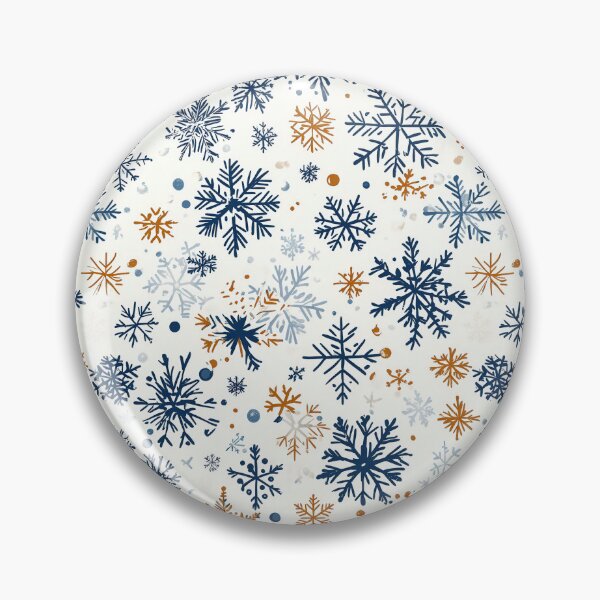 Item preview, Geometric Snowflake Art in Cool Winter Tones designed and sold by Piotrek0001.