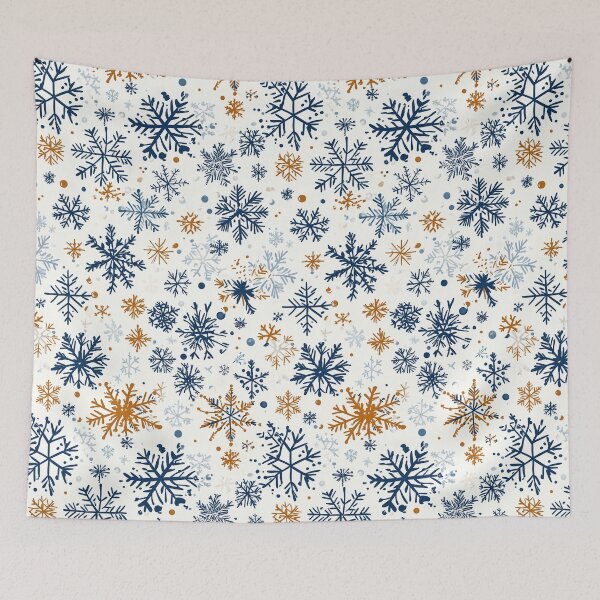 Item preview, Geometric Snowflake Art in Cool Winter Tones designed and sold by Piotrek0001.