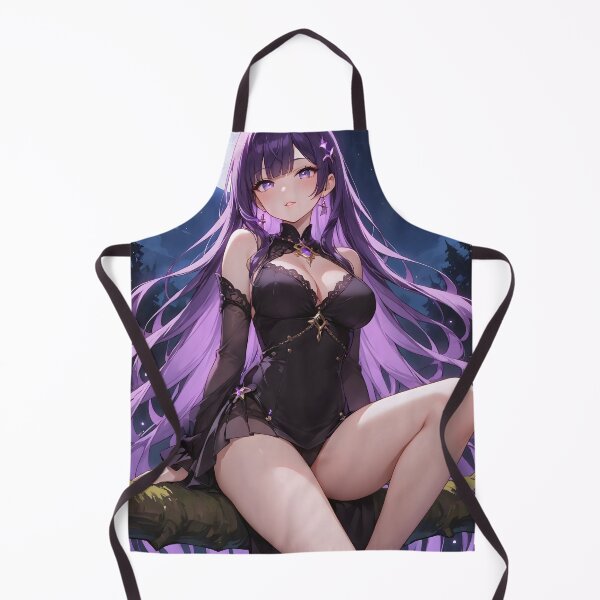 Item preview, Anime Girl with Long Purple Hair designed and sold by ByteyCreatives.