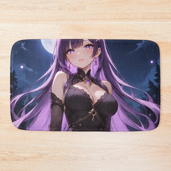 Item preview, Anime Girl with Long Purple Hair designed and sold by ByteyCreatives.