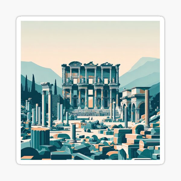 Item preview, Ancient City of Ephesus Minimalism Art Style designed and sold by artofuniverse.