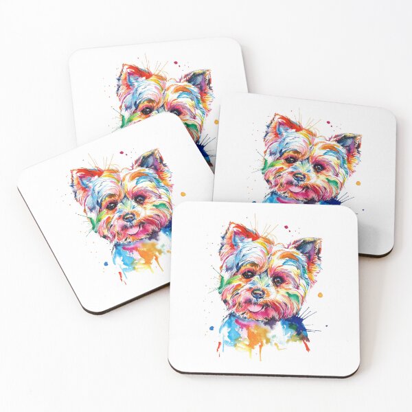 Item preview, Yorkie Dog Colorful Art designed and sold by doodIllustrate.