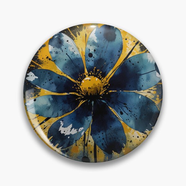 Item preview, Blue Bloom Splash – Abstract Watercolor Flower designed and sold by shoperstpoint.
