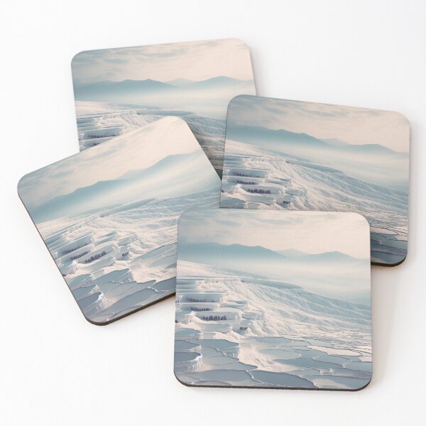 Item preview, Pamukkale Travertines Minimalism Art Style designed and sold by artofuniverse.