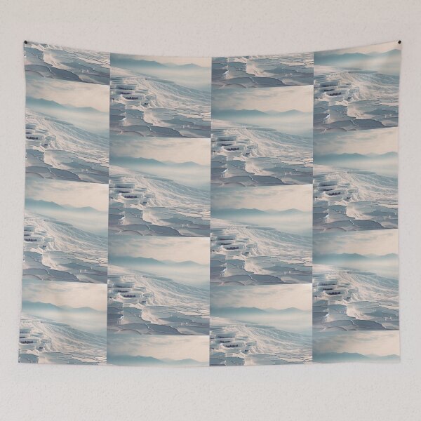 Item preview, Pamukkale Travertines Minimalism Art Style designed and sold by artofuniverse.