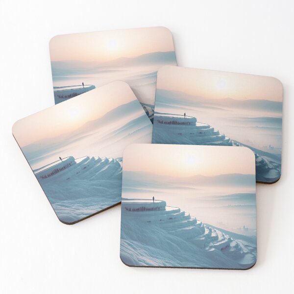 Item preview, Pamukkale Travertines Minimalism Art Style designed and sold by artofuniverse.
