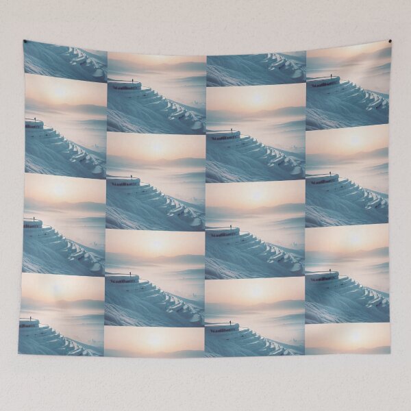 Item preview, Pamukkale Travertines Minimalism Art Style designed and sold by artofuniverse.