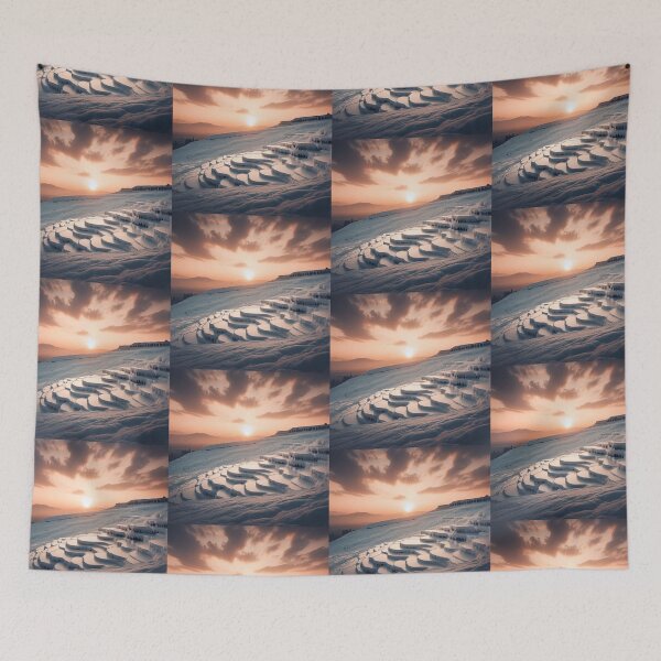 Item preview, Pamukkale Travertines Minimalism Art Style designed and sold by artofuniverse.