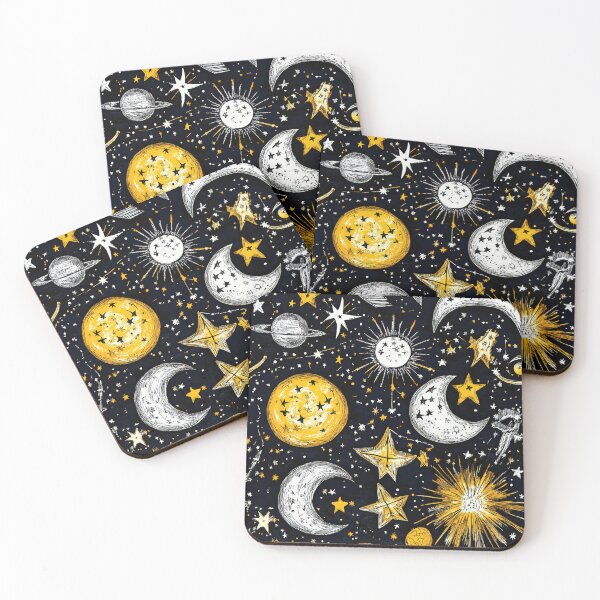 Item preview, Starry Night with Galactic Shapes and Motifs designed and sold by Piotrek0001.