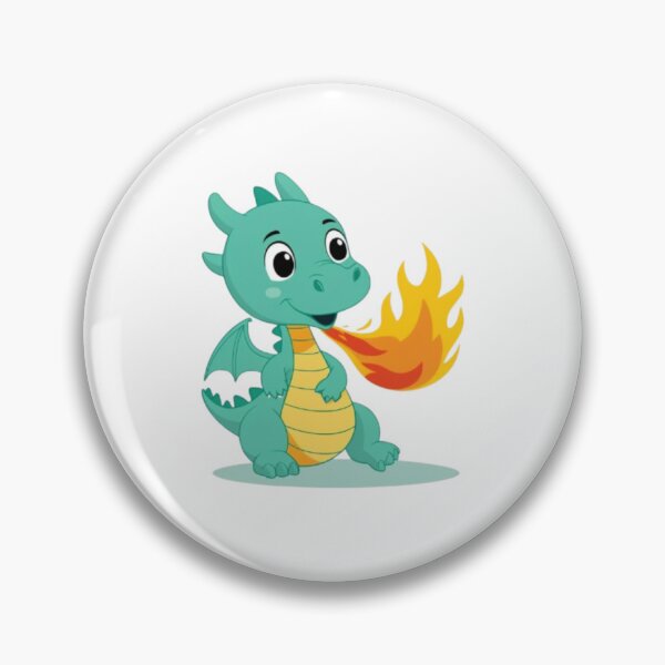 Item preview, Cute Baby Dragon breathing fire  designed and sold by ShopTwentyFour.