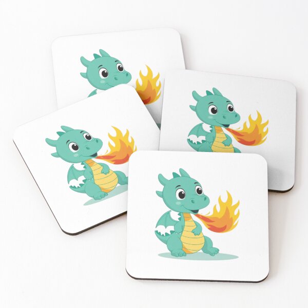 Item preview, Cute Baby Dragon breathing fire  designed and sold by ShopTwentyFour.