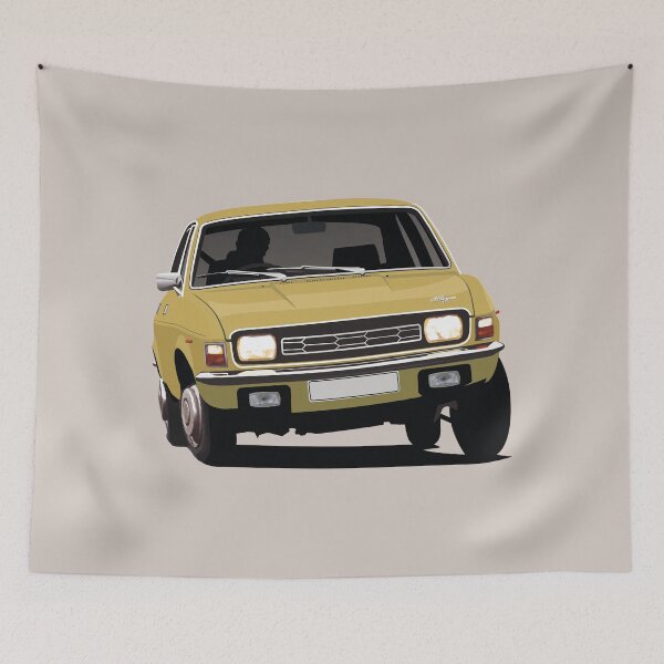 Item preview, Austin Allegro - yellow illustration designed and sold by knappidesign.