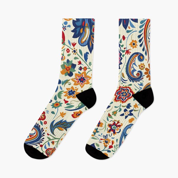 Item preview, Folklore Paisley Seamless Pattern designed and sold by Vilemo.