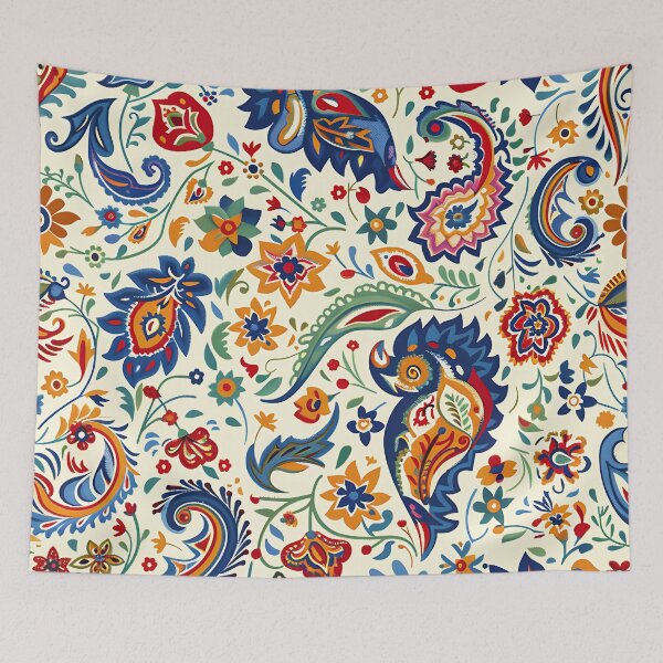 Item preview, Folklore Paisley Seamless Pattern designed and sold by Vilemo.