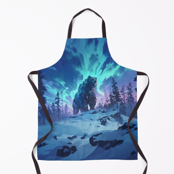 Item preview, Majestic Bear in Snowy Landscape with Polar Lights designed and sold by Christian Weiss.