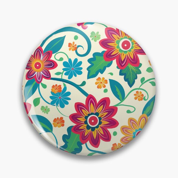 Item preview, Mexican Folklore Blooms Pattern designed and sold by Vilemo.