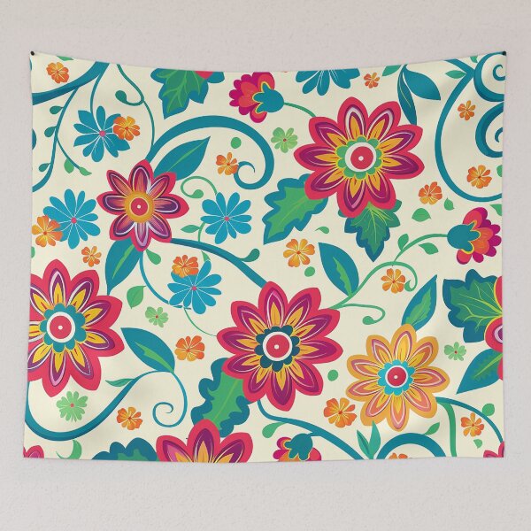 Item preview, Mexican Folklore Blooms Pattern designed and sold by Vilemo.