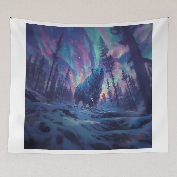 Item preview, Majestic Bear with Aurora Borealis designed and sold by Christian Weiss.