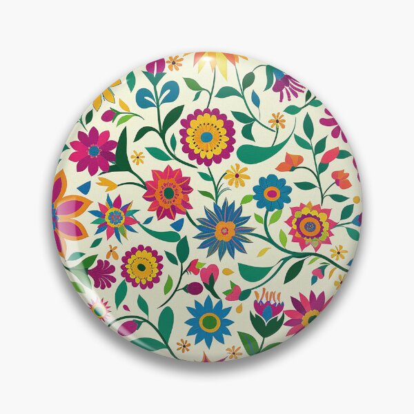Item preview, Mexican Folklore Blooms Pattern designed and sold by Vilemo.