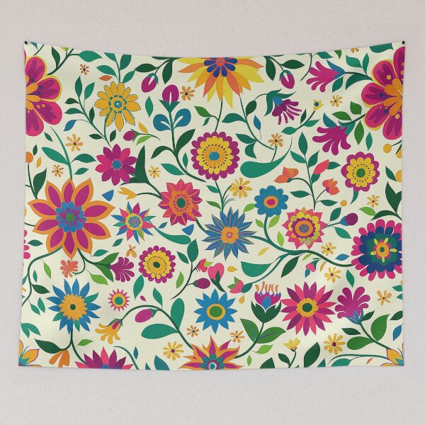 Item preview, Mexican Folklore Blooms Pattern designed and sold by Vilemo.