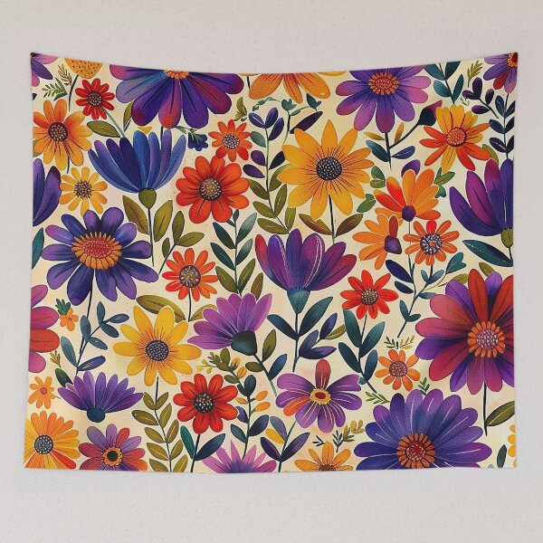 Item preview, Mexican Folklore Blooms Pattern designed and sold by Vilemo.