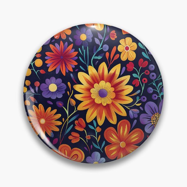 Item preview, Mexican Folklore Blooms Pattern designed and sold by Vilemo.