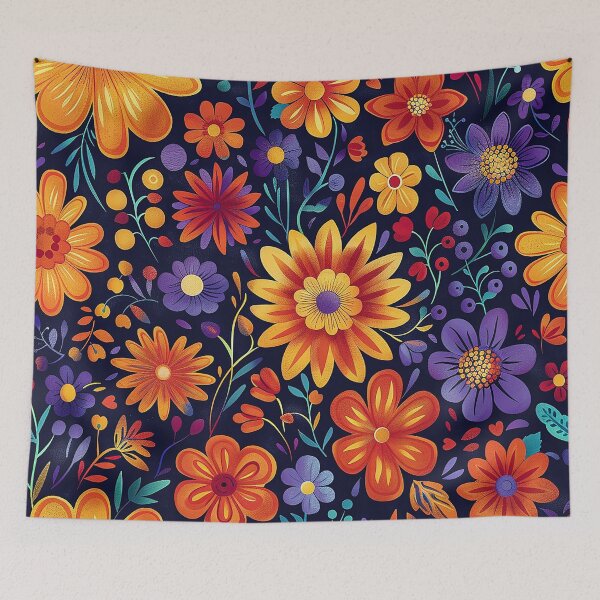 Item preview, Mexican Folklore Blooms Pattern designed and sold by Vilemo.