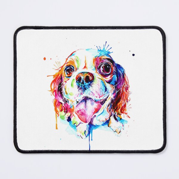 Item preview, Cavalier King Charles Spaniel Dog Colorful Art designed and sold by doodIllustrate.