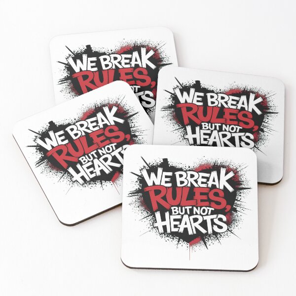 Item preview, We Break Rules But Not Hearts designed and sold by OskarArts.
