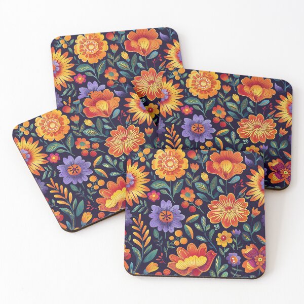 Item preview, Mexican Folklore Blooms Pattern designed and sold by Vilemo.