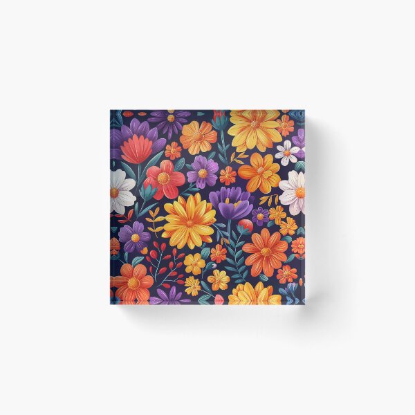Item preview, Mexican Folklore Blooms Pattern designed and sold by Vilemo.