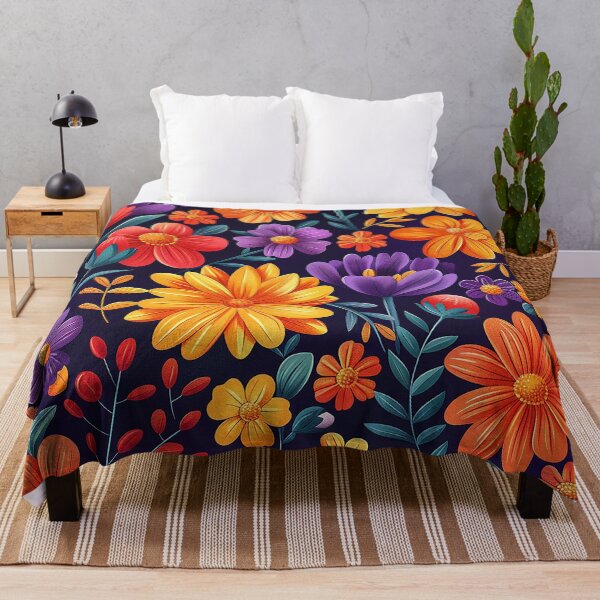 Item preview, Mexican Folklore Blooms Pattern designed and sold by Vilemo.