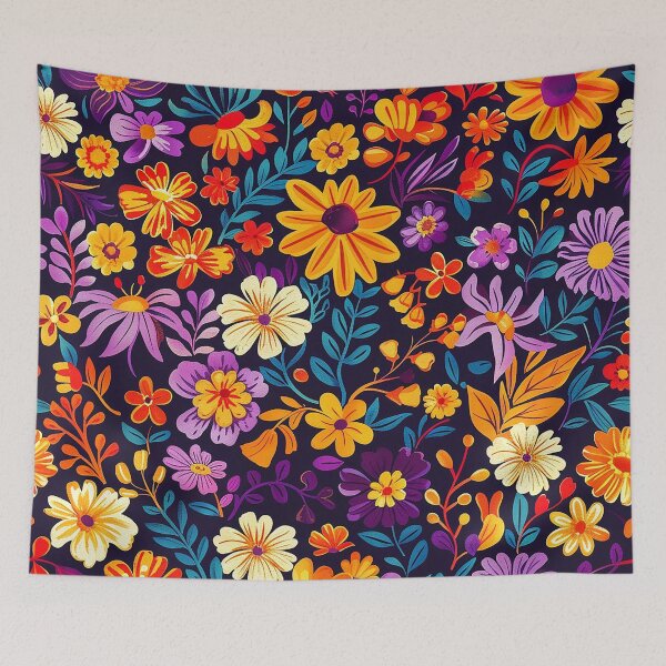 Item preview, Mexican Folklore Blooms Pattern designed and sold by Vilemo.